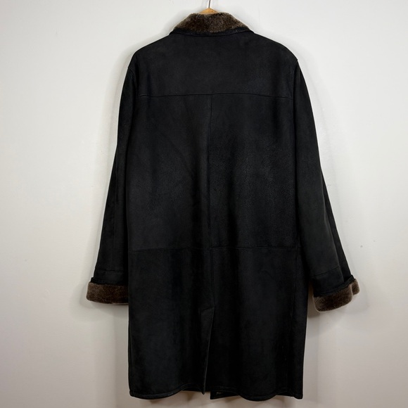 Vintage Danier Couture Shearling Coat Mens Small Brown Leather Sheepskin Jacket - Picture 2 of 15
